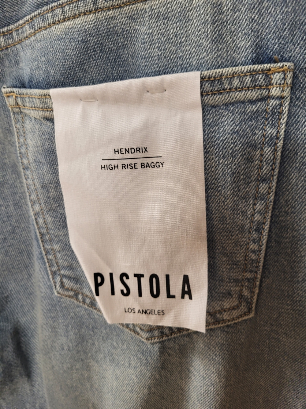 pistola Hendrix High Rise Baggy Light Blue Jeans